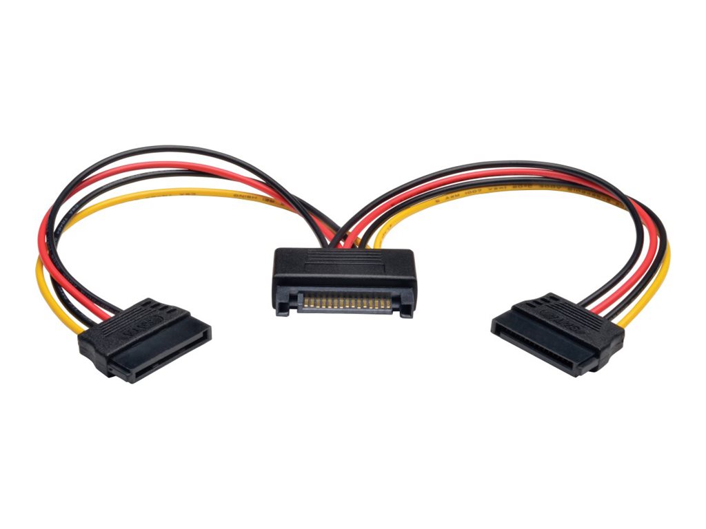 Tripp Lite 6in Serial ATA SATA Power Y Splitter Cable Adapter 15Pin M/F 6"