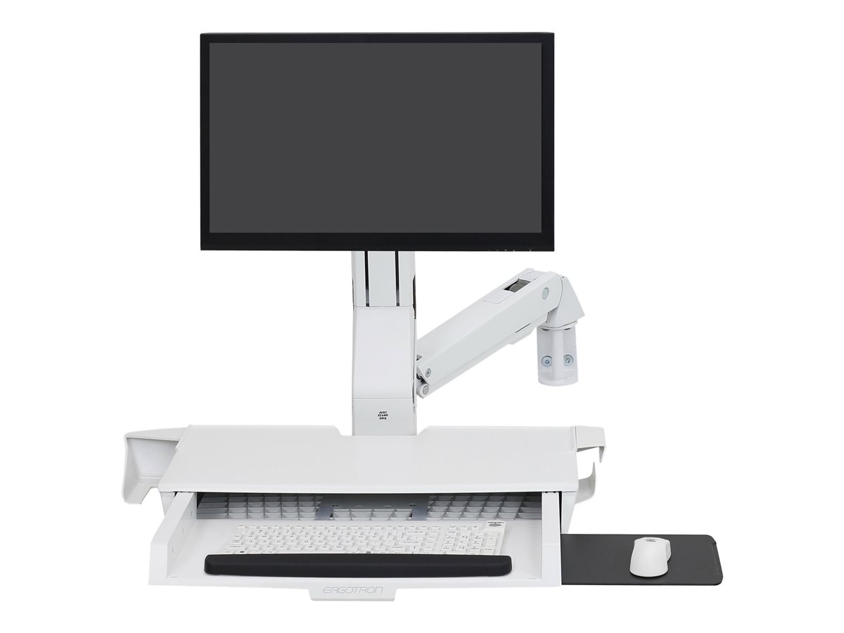 Ergotron StyleView Sit-Stand Combo Arm montážní sada - Technologie konstantní síly - pro LCD displej / klávesnice / myš / skener čárových kódů - bílá – foto 2