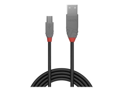 LINDY USB 2.0 Kabel Typ A/Mini-B Anthra Line M/M 5m - 36725