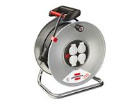 brennenstuhl Garant S 4 Export cable reel 50m H05VV-F 3G1,5 Forlængelsesspole 4-stik Sort Sølv 50m