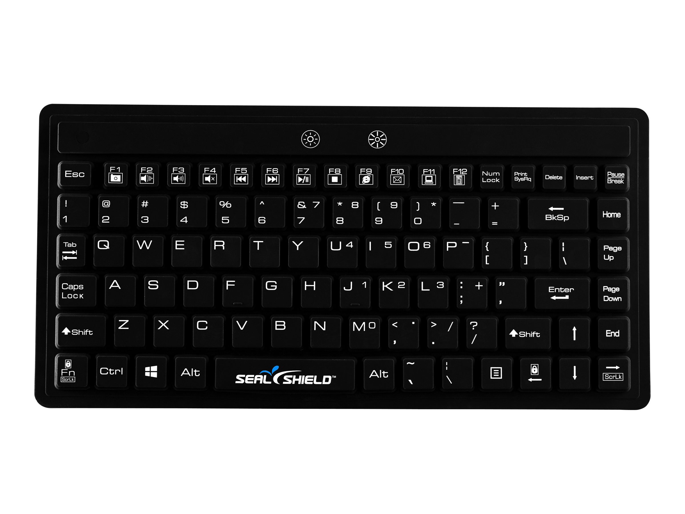 SEAL GLOW SILICONE WIRED BACKLIT KEYBOARD DISHWASHER SAFE US