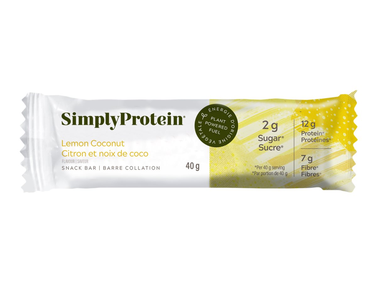 SimplyProtein Plant-Based Snack Bars - Lemon Coconut - 4 x 40g