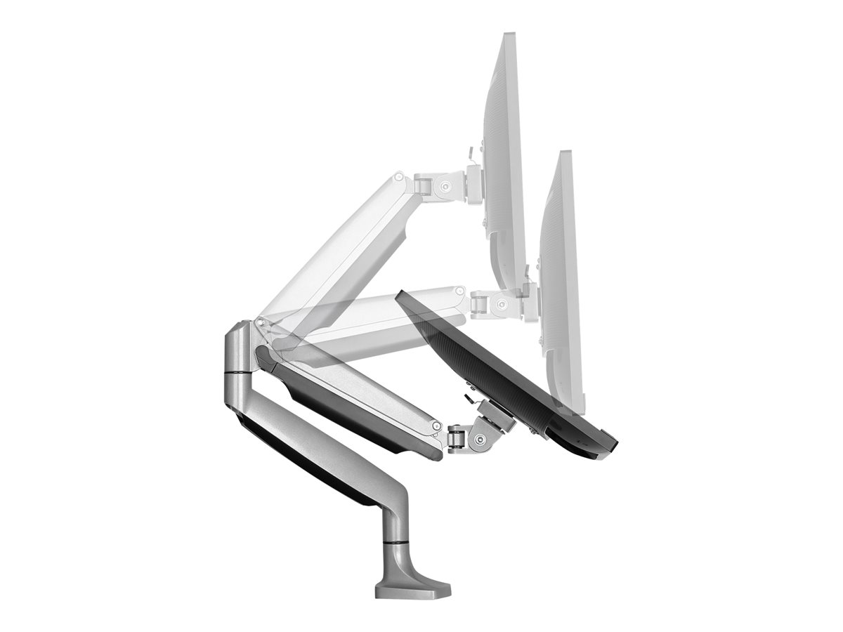 StarTech.com Desk Mount Monitor Arm, Heavy Duty Ergonomic VESA Monitor Arm, Single Display up to 9kg, Full Motion, Height Adjustable, Articulating, Aluminum, C-Clamp/Grommet, Silver - Small Footprint Design montážní sada - nastavitelné rameno - pro Displej LCD - stříbrná – foto 4