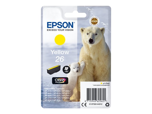 Image of Epson 26 - yellow - original - ink cartridge