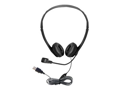 Headset - on-ear - wired - USB-A - black