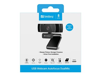 SANDBERG USB Webcam Autofocus DualMic