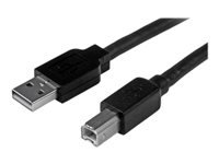 StarTech.com Câble USB Actif A vers B 15 m - Cable Imprimante USB A-B  - M/M - 1x USB A Mâle, 1x USB B Mâle - Noir - 15 mètres