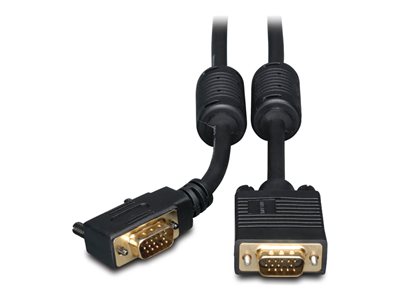 Tripp Lite 6ft VGA Coax Monitor Cable with RGB High Resolution Right Angle HD15 M/M 6'