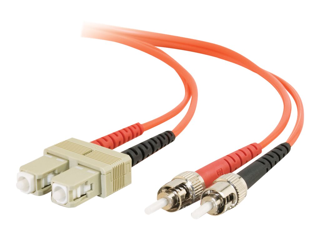 C2G 20m SC-ST 62.5/125 OM1 Duplex Multimode PVC Fiber Optic Cable