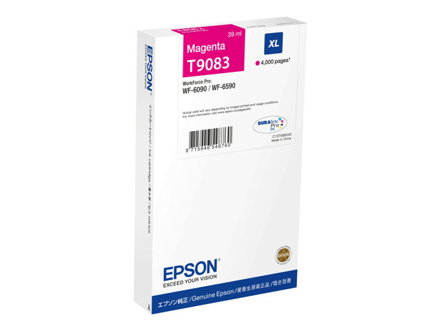 Image of Epson T9083 - XL size - magenta - original - ink cartridge