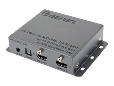 4K Ultra HD 600 MHz 1:2 Scaler w/ EDID Detective and Audio De-Embedder