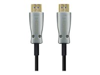 Qoltec HDMI han (input) -> HDMI han (output) 30 m Sort