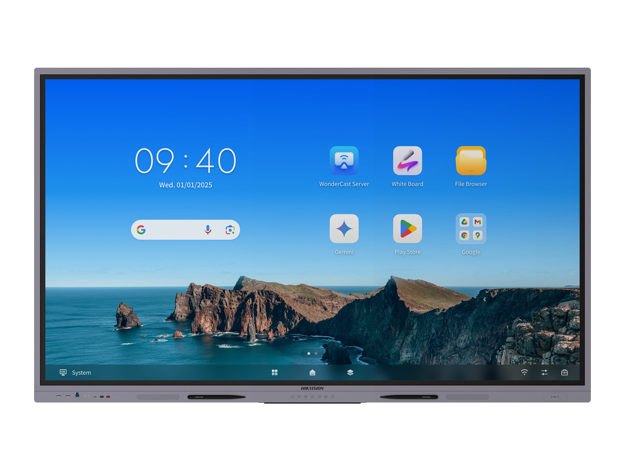 An image of Hikvision DS-D5A75RB/A3 Value Series - 75" LED-backlit LCD display - 4K - for interactive communication