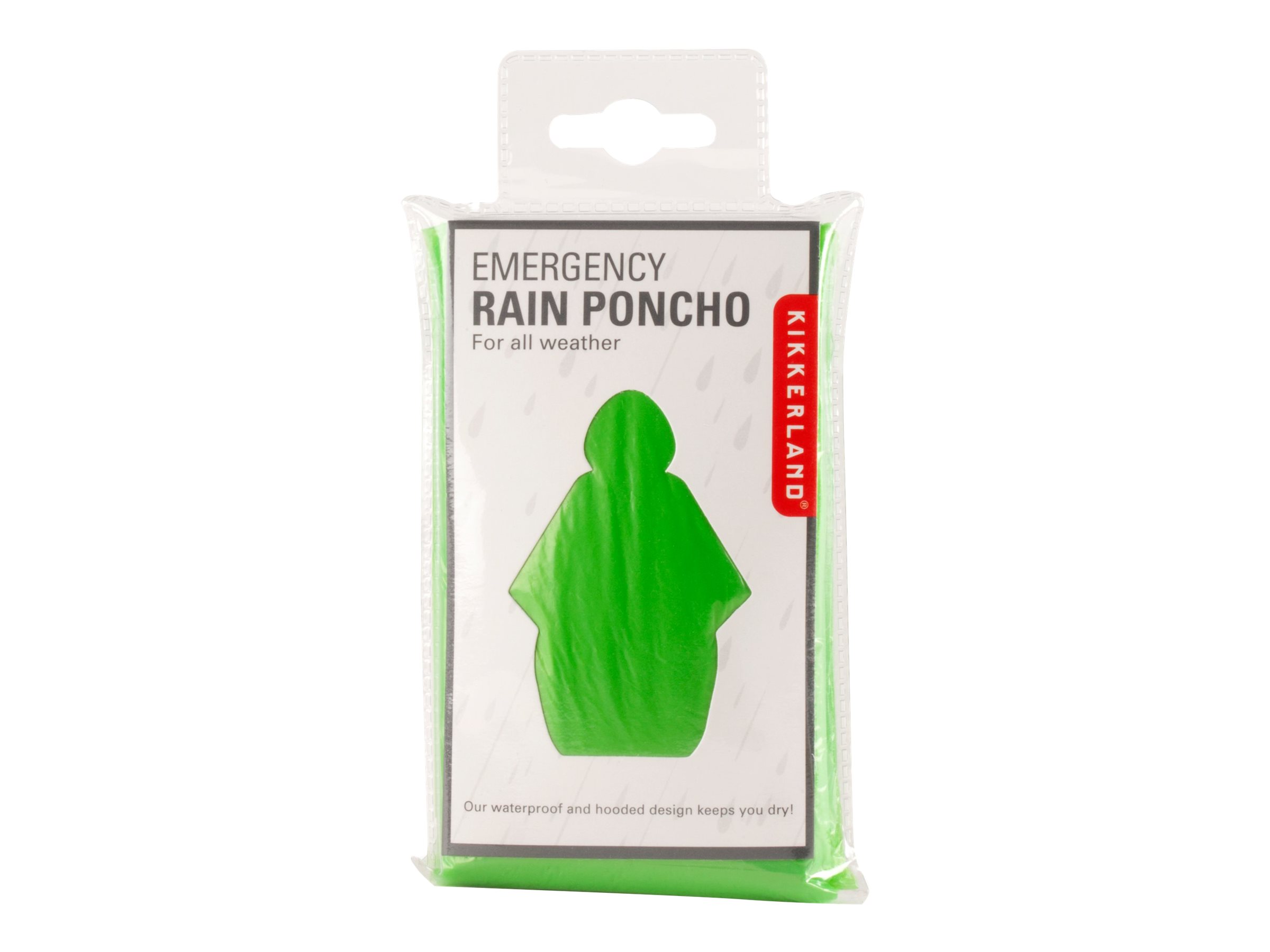 Kikkerland Emergency Rain Poncho - Assorted