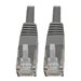 Eaton Tripp Lite Series Cat6 Gigabit Molded (UTP) Ethernet Cable (RJ45 M/M), PoE, Gray, 10 ft. (3.05 m)