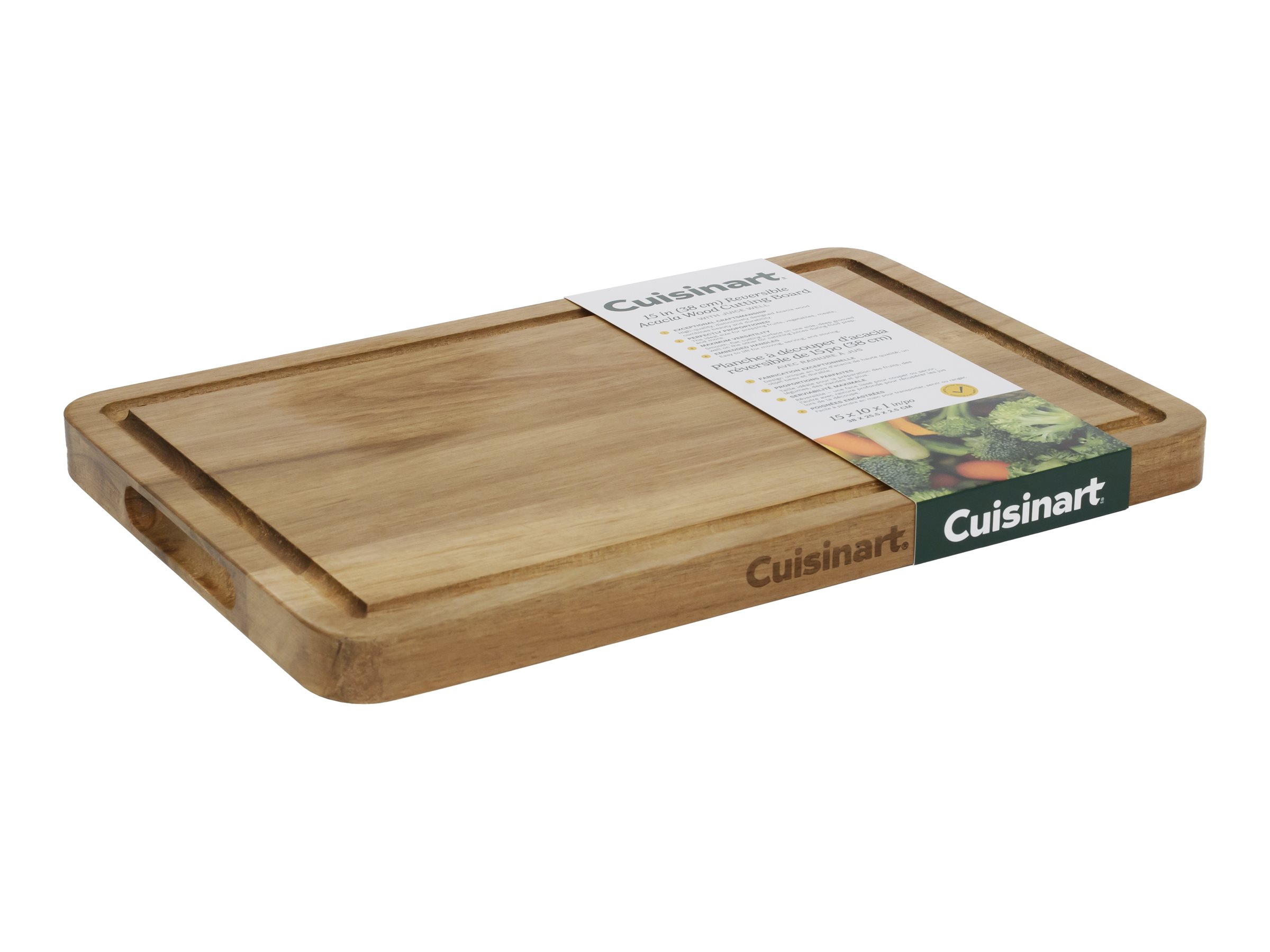 Cuisinart Chopping Board - Acacia Wood Brown - 25.4 x 38.1cm