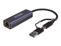 D-Link Netværksadapter USB-C / Thunderbolt 3 2.5Gbps Kabling
