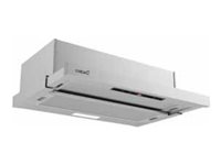 CATA Teleskopisk Udtrækning og recirkulation (med ekstra recirkulationssæt) 95W 68dB(A) Rustfrit stål B