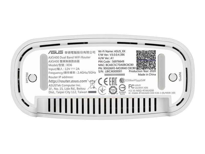 ASUS ZenWiFi AX XD6 1 Pack White