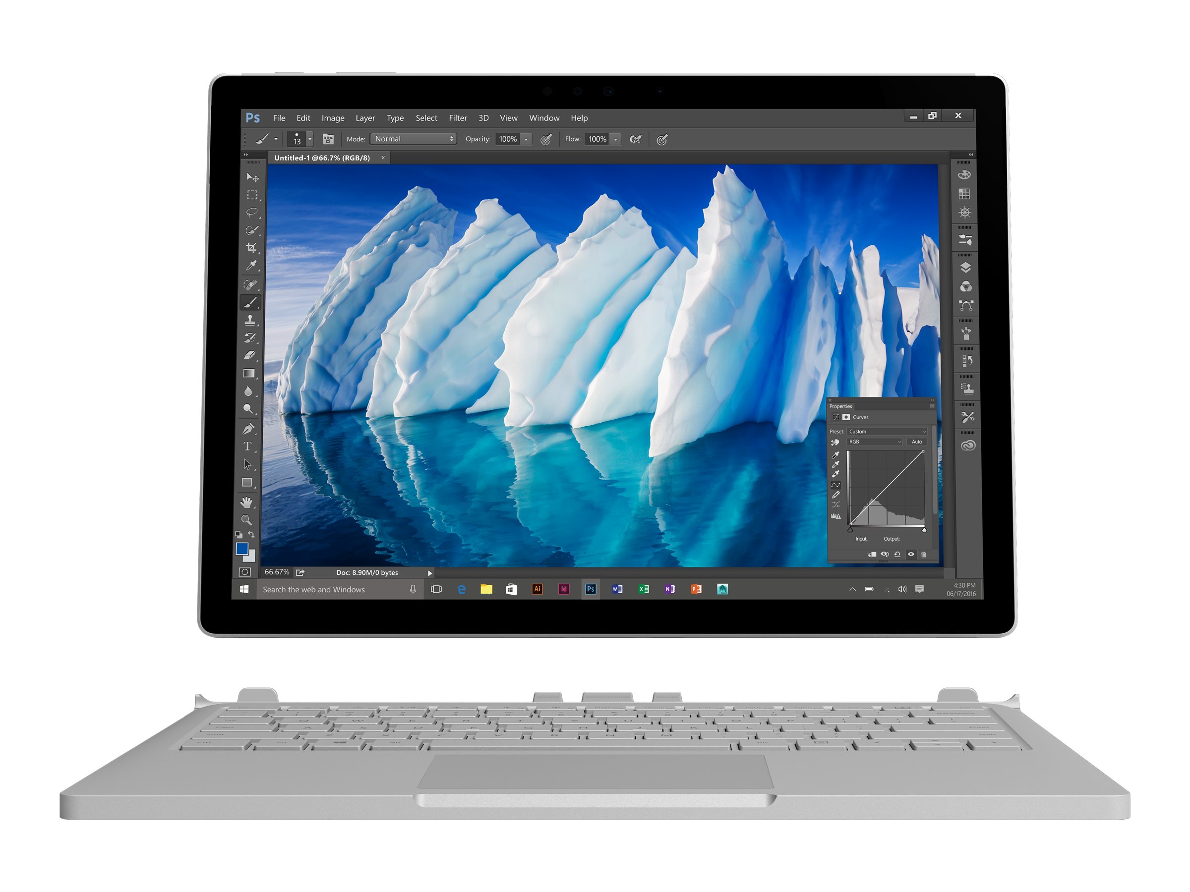 Microsoft Surface Pro 4 Tablet Intel Core i7 6650U 2.2 GHz Win 10 Pro 64  bit Iris Graphics 540 8 GB RAM 256 GB SSD 12.3 touchscreen 2736 x 1824 Wi  Fi 5 silver - Office Depot