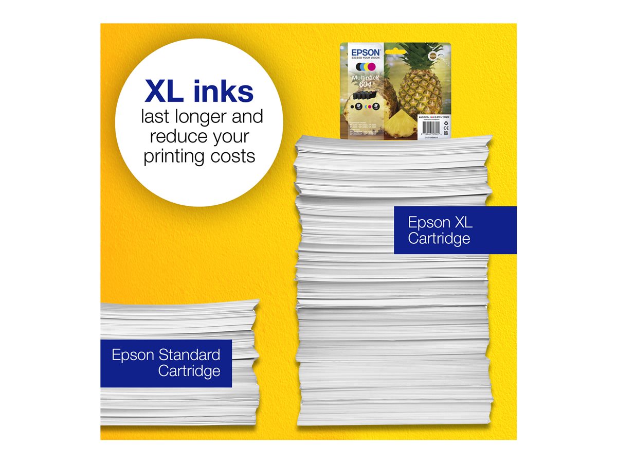 Epson 604 Multipack - 4-balení - černá, azurová, purpurová, žlutá - originální - inkoustová cartridge – foto 3