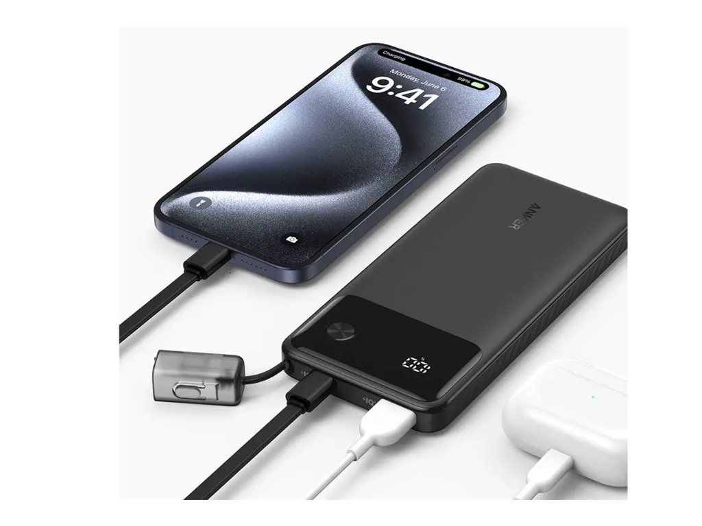 Anker PowerCore power bank with USB-C lanyard cable USB-C USB Type A 22.5 Usage / lifestyle Right-angle 72695