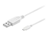 MicroConnect USB-kabel 1m Hvid