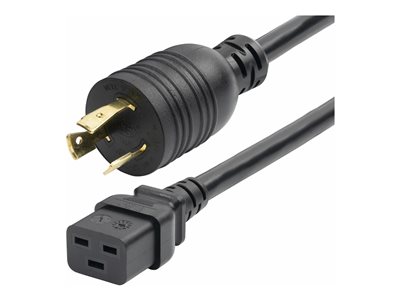 StarTech 6ft (1.8m) Heavy Duty Power Cord, Twist-Lock NEMA L6-20P to IEC 60320 C19, 20A 250V, 12AWG, Black AC Power Cable, Heavy Gauge Power Cable