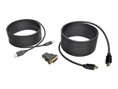 Tripp Lite 15ft HDMI DVI USB KVM Cable Kit USB A/B Keyboard Video Mouse 15'