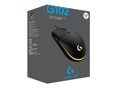LOGI G102 LIGHTSYNC - BLACK - EER