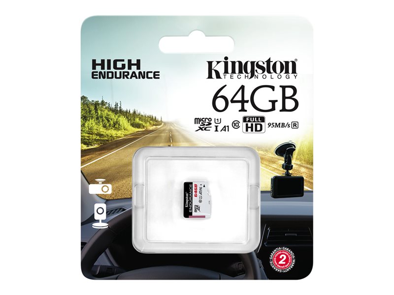 Kingston High Endurance - carte mmoire flash - 64 Go - microSDXC UHS-I