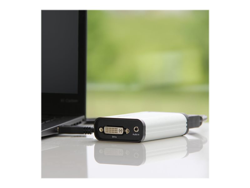 StarTech.com Boîtier d'acquisition vidéo DVI haute performance par USB 3.0  - Enregistreur vidéo compact - 1080p 60 fps - Aluminium - convertisseur  vidéo - aluminium (USB32DVCAPRO)