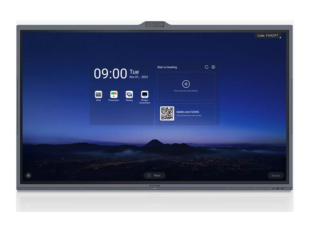 MAXHUB V8630 86" Kollaborationsdisplay Schwarz