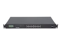 Intellinet       2 SFP Ports, LCD Display, IEEE 802.3at/af Power over  ( / ) Compliant, 370 W, Endspan, 19' Rackmount (Euro 2-pin plug) Switch 16-porte Gigabit  PoE+