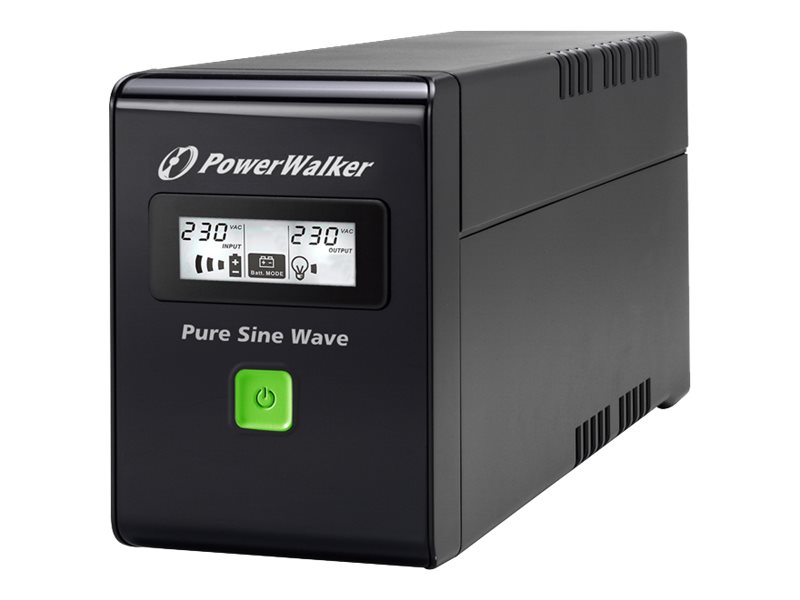UPS POWERWALKER VI 600 SW FR LINE-INTERACTIVE 600VA 2X 230V PL USB-B LCD PURE SINE WAVE