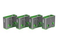 Clé USB et 4 bloqueurs de ports USB, Vert