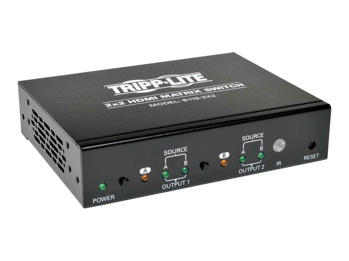 Tripp Lite 2x2 HDMI Matrix Switch Video & Audio 1920x1200 at 60Hz / 1080p
