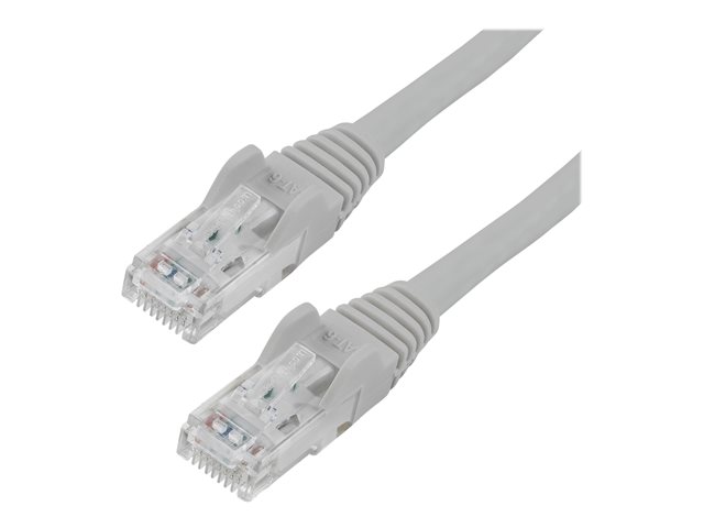 Image of StarTech.com 75ft CAT6 Ethernet Cable, 10 Gigabit Snagless RJ45 650MHz 100W PoE Patch Cord, CAT 6 10GbE UTP Network Cable w/Strain Relief, Gray, Fluke Tested/Wiring is UL Certified/TIA - Category 6 - 24AWG (N6PATCH75GR) - patch cable - 22.9 m - grey