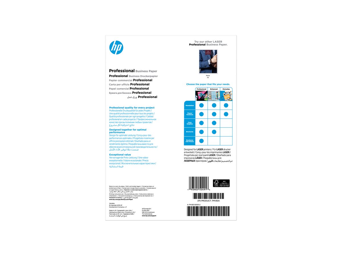 HP Prof Gls LJ A4 200g 150sh FSC Paper