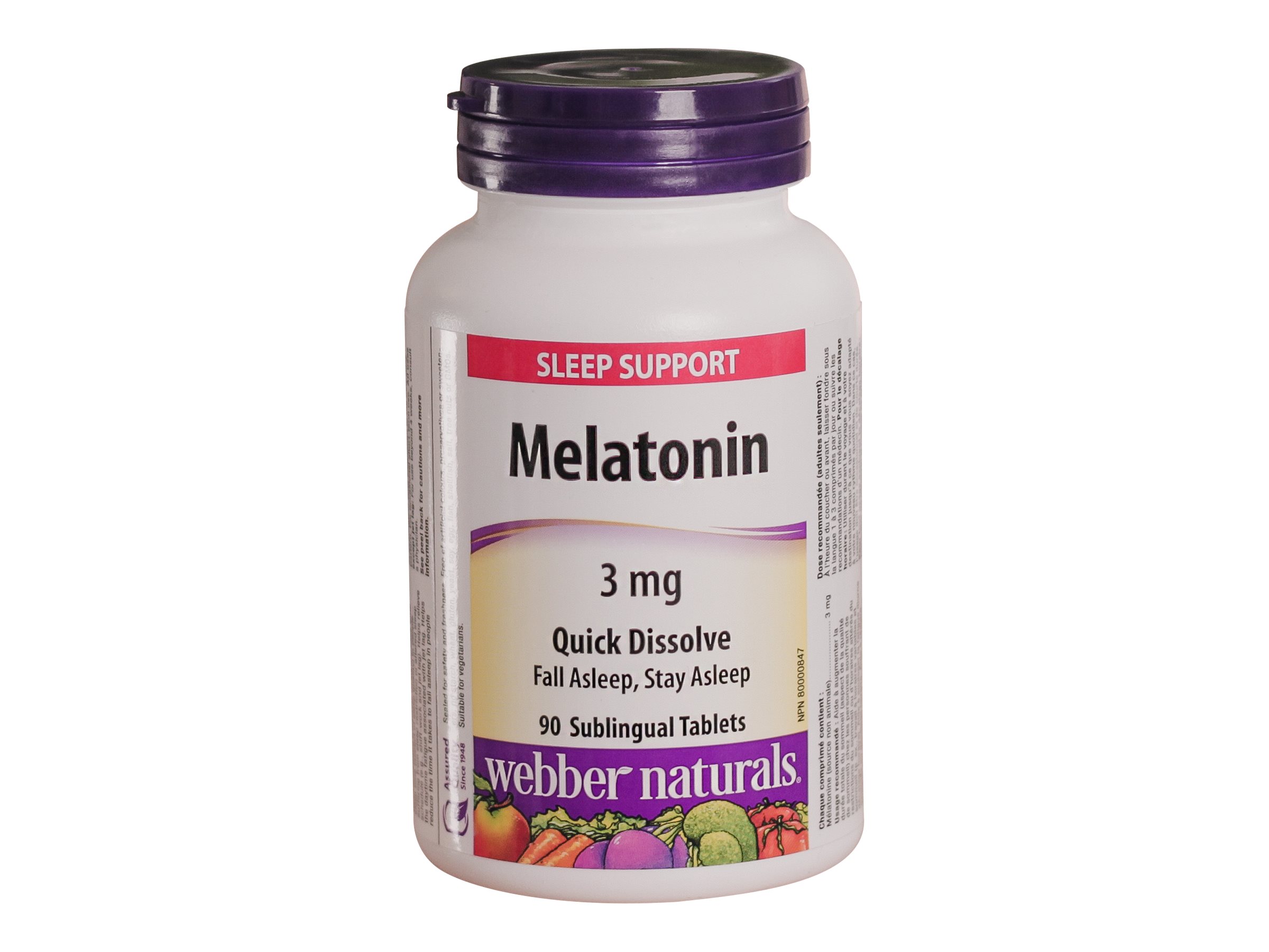 Webber Naturals Melatonin Sublingual Tablets - 3mg - 90's