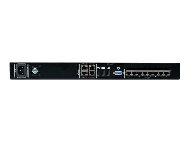 Tripp Lite 8-Port IP Cat5 KVM Switch Compact 1+1 User Rackmount