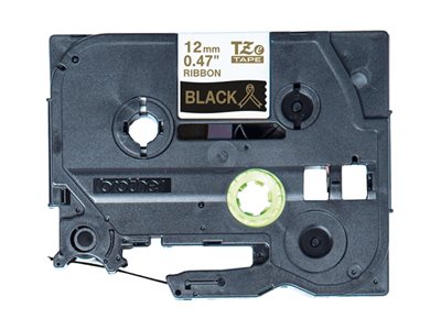 BROTHER P-Touch 12mm black/gold ribbon