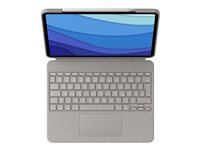 Logitech Combo Touch Tastatur og folio-kasse 16-niveau Kabling Spansk Apple 12.9-inch iPad Pro (5. generation)
