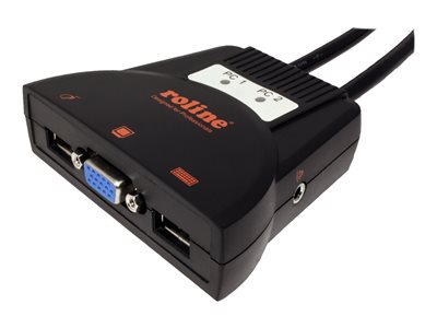 ROLINE KVM-Swit Star 2 PCs VGA USB Audio KVM