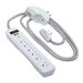 Tripp Lite Surge Protector 7-Outlet, 6 on strip/1 in detachable plug-, 2 USB Ports (2.4A Shared), Detachable Charger Plug, 6 ft. Cord, 5-15P Plug, 900 Joules, White