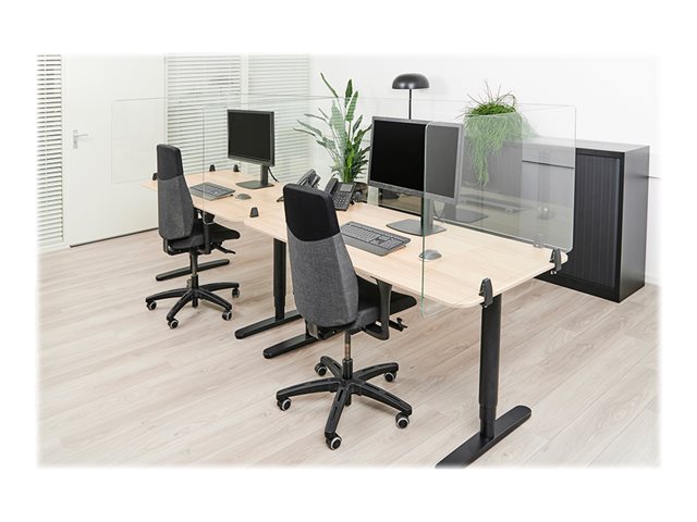 Neomounts NS-GLSPROTECT140 - rozdělená obrazovka - montáž na pracovní stůl - 138 x 65 cm - průhledná – foto 12