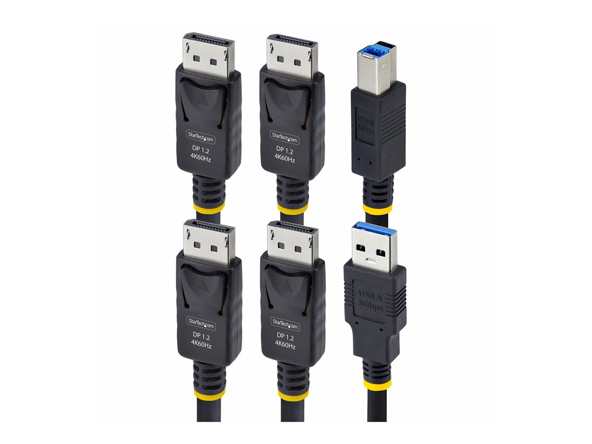 StarTech.com 6ft (1.8m) Dual-DisplayPort and USB 5Gbps KVM Cable - kabel klávesnice / videa / myši (KVM) - 1.83 m – foto 3