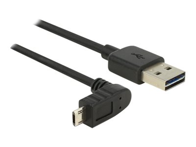 DELOCK USB Kabel A -> Micro-B St/St 3.00m 90°gew. Eas