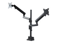 StarTech.com Desk Mount Dual Monitor Arm - Full Motion Monitor Mount for 2x VESA Displays up to 32' (17lb/8kg) - Vertical Stackable Arms - Height Adjustable/Articulating - Clamp/Grommet Monteringssæt 2 skærme 32'