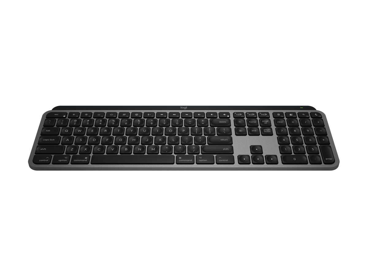 Logitech Master Series MX Keys S for Mac keyboard QWERTY English space grey Input Product shot Left side 77700